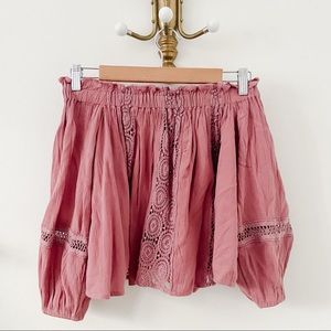 AE Cold Shoulder Boho Top